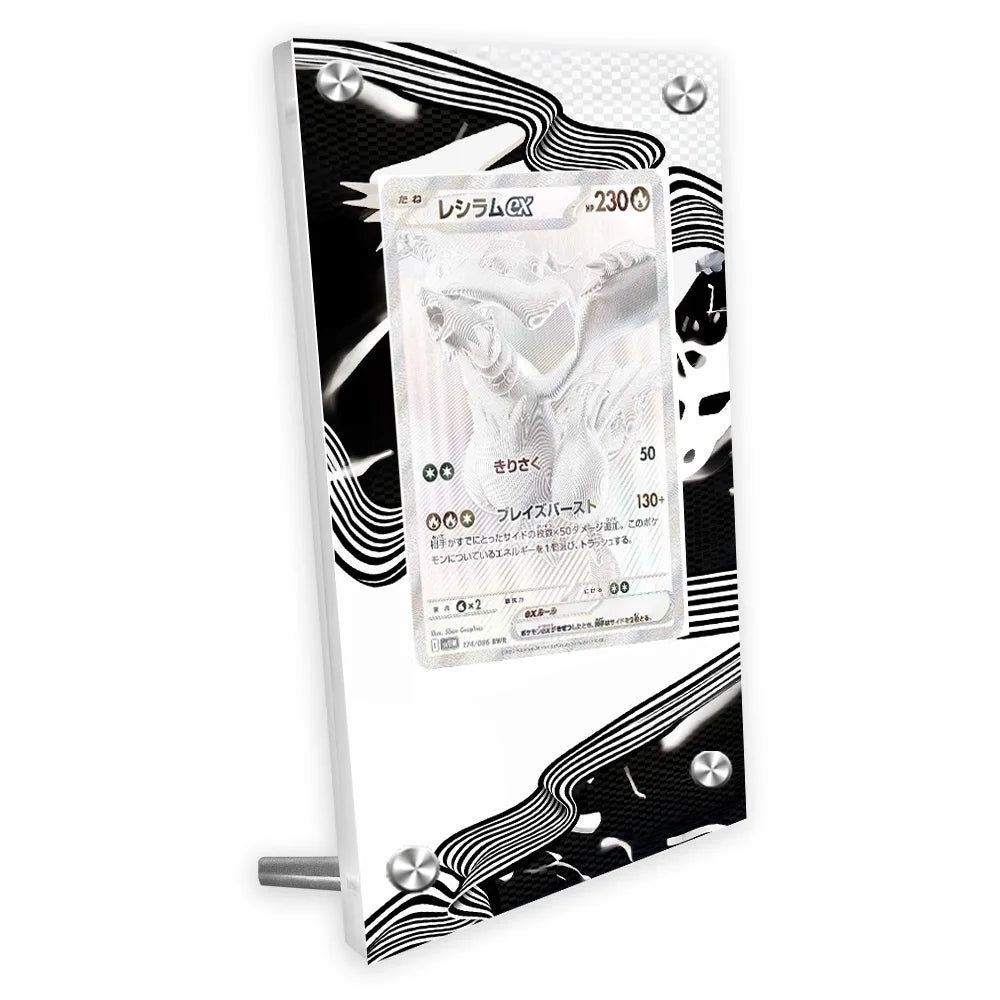 Cornice Espositiva Reshiram Ex e Zekrom EX Fuoco Bianco e Luce Nera